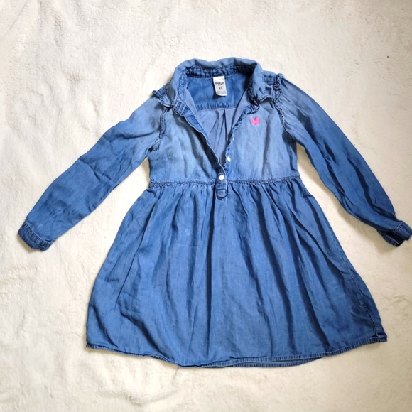 Other - OshKosh B'gosh Girl's Lightweight Long Sleeves Denim Dress Size 4t